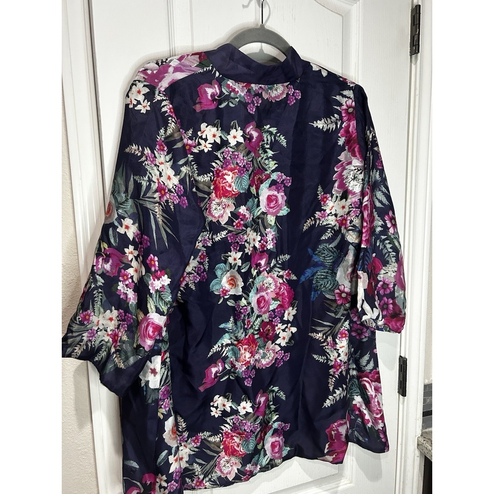 Johnny Was Chelsea Yena Silk Reversible Kimono Jacket Sz Sm Missing Tag - Picture 7 of 7